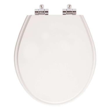 Imagem de Assento Sanitario Poliester Com Amortecedor Ravena Branco Para Vaso Deca