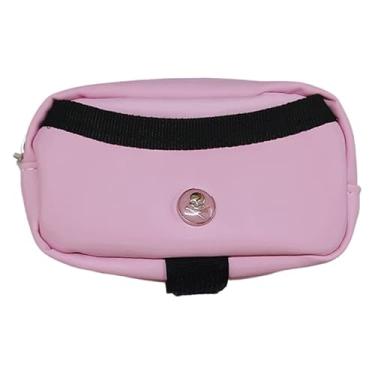 Imagem de Saco de armazenamento de bola de golfe de couro PU à prova d'água Recipiente Saco de armazenamento de cintura Bolsa de cintura para acessórios de esportes de golfe Dropshipping (Rosa)