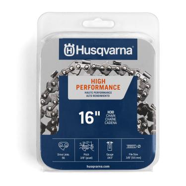 Imagem de Husqvarna Corrente para motosserra de 40,64 cm, calibre 0,043 inclinação de 3/8 baixa vibração, 531308147, laranja/cinza