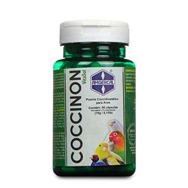 Imagem de Coccinon Vitasol 90 Cápsulas Cura Coccidiose em Pássaros Amgercal Passeriformes Psitacídeos em Geral Calopsita Curió Pássaros