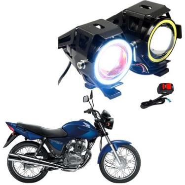 Imagem de Kit Led Farol Milha Moto Honda CG 150 TITAN ES 2004 2005 2006 2007 200