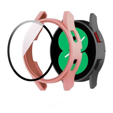 Imagem de Capa Case Bumper com Película de Vidro para Galaxy Watch 4 40mm - Pink