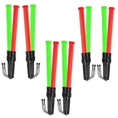 Imagem de Bastao Sinalizador Led 2 Cores Kit 6 Unidades Segurança Fiscalizaçao L