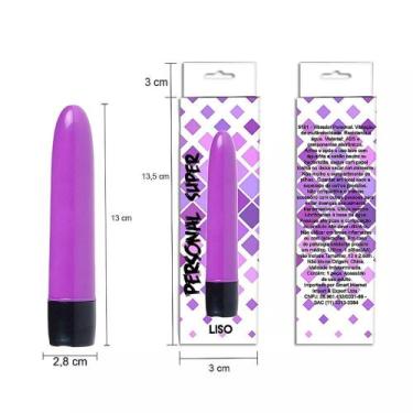 Imagem de Personal Super Vibrador Clássico Liso 13cm - vipmix, Preto