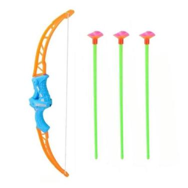 Imagem de Arco E Flecha Infantil Criança Brinquedo Tiro Alvo 3 Flechas - Ark Bra