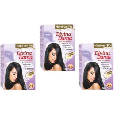Imagem de Hene em Po Divina Dama 03x50gr Jaborandi ( Cores Incolor, Chocolate, P