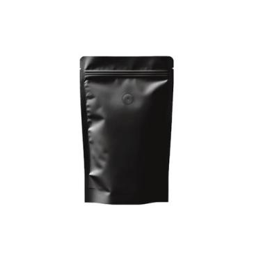 Imagem de Saco Stand Up Pouch Preto C/ Zíper E Válvula 19x26+5 (250un) - EVOLUFL