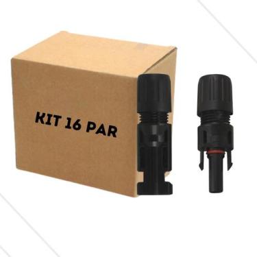 Imagem de Conector Mc4 Painel Solar Energia Solar 16 Par - GB ELETRICA