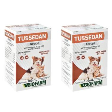 Imagem de Kit 2 Tussedan Xarope 100ml - Tosse em Cachorro e Gato - BIOFARM