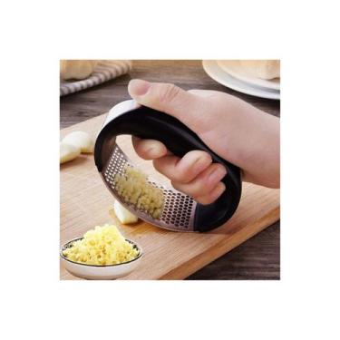 Imagem de Espremedor Amassador De Alho Manual Cozinha Inox Premium - JRD