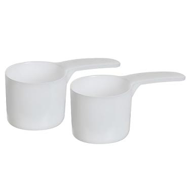 Imagem de Colher de embalagem de medição de plástico de 70 ml (= 70 cc/= 4,73 colheres de sopa/ = 70 ml/ = 0,3 xícara), alça média - para medir e distribuir especiarias, grânulos, pós, para embalagem de