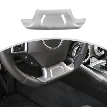 Imagem de CheroCar Capa de decoração para volante Chevrolet Camaro para Chevrolet Camaro 2017-2024 (prata)