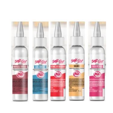 Imagem de Kit 5 Soft Gel Corante Para Pasta Americana Chantilly Glacê - Mix