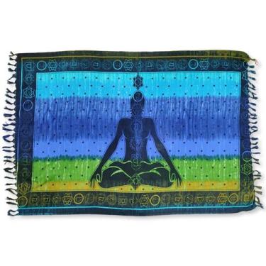 Imagem de Canga e Saída de Praia Poliéster Estampa Chakras Tie Dye - Sarat Moda 