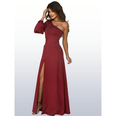 Imagem de Vestido Longo De Festa Elegante Social Tubinho Madrinha Casamento Moda