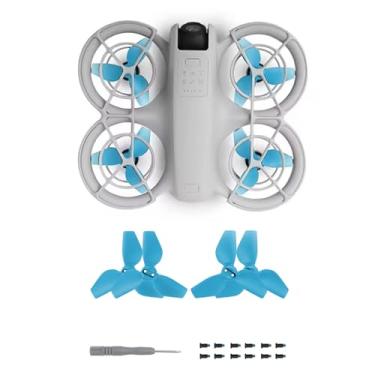 Imagem de FSIDIWT 4 hélices para drone DJI Neo, hélices de substituição de liberação rápida para acessórios DJI Neo Drone (azul)