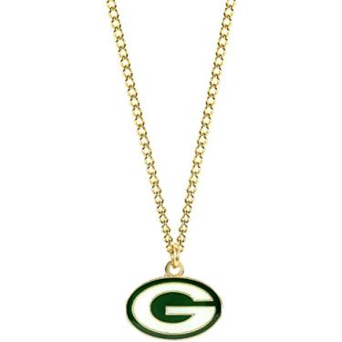 Imagem de Aminco Colar com pingente de logotipo NFL Green Bay Packers Gold Team