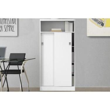 Imagem de Armário Multiuso Infantil 528 c/ 2 Portas de Correr Branco - Carraro