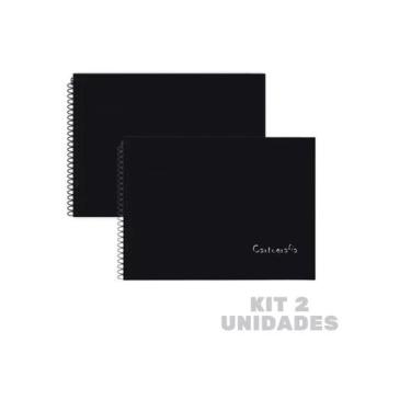 Imagem de Kit 2 Caderno De Desenho Cartografia Espiral Capa Dura - Tamoio