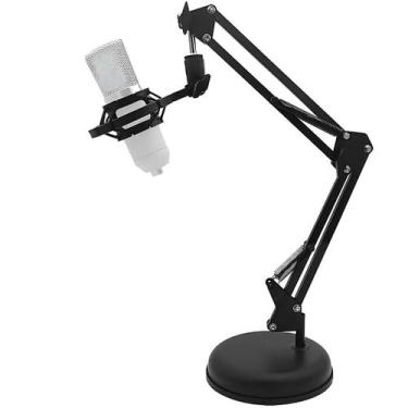 Imagem de Suporte Articulado Para Microfone + Aranha Shock Mount Preto - Waver, 