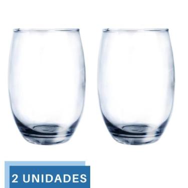 Imagem de 2 Copos Vidro Duravel Transparente Redondo 465ml Aruba Nadir - NADIR F