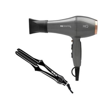 Imagem de Kit mq - secador mq pro digital íon 2600w 220v + chapinha prancha mq p