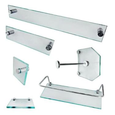 Imagem de 1 Kit Para Banheiro Paris R Incolor - Porta Shampoo 10x50 - VSA