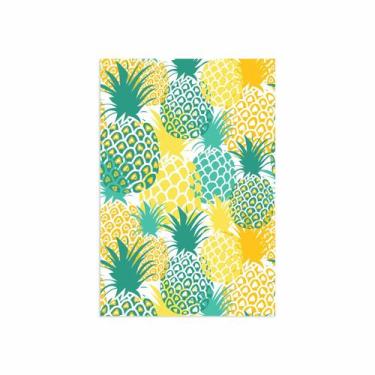 Imagem de Placa Decorativa Abacaxi Verde Amarelo MDF 30x40cm - Quartinhos