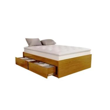 Imagem de Base Box 4 Gavetões Queen Size Madeira Maciça Alto Padrão Imbuia - Bed