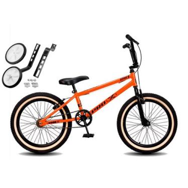 Imagem de Bicicleta Aro 20 BMX PRO X S1 Faixa Bege V-Brake e Rodinhas - Pro-X, L