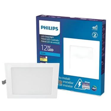 Imagem de Luminaria Embutir Led Quadrada 12W 17Cm Bivolt Philips, 127/220V