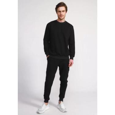 Imagem de Conjunto Blusa de Frio e Calça de Moletom Masculina Básico - Quero Sho