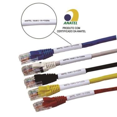 Imagem de Patch Cord Cat 5e 2m Azul Anatel Speedlan
