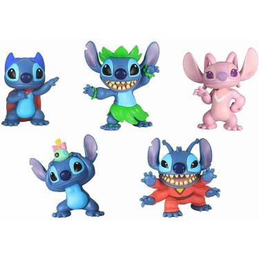 Imagem de Conjunto 5 Mini Bonecos Stitch e Angel Disney 3991 - Sunny