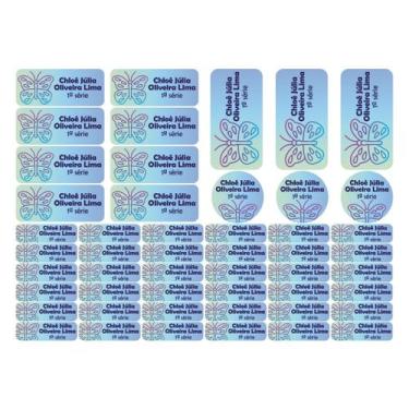 Imagem de 50 Etiquetas Escolares Personalizadas Vinil Borboleta - Tectoner, BORB