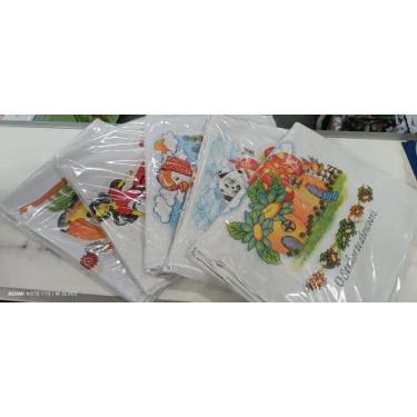 Imagem de Pano de Prato Branco com 10 Unidades. - Têxtil.