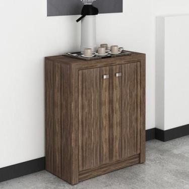 Imagem de Balcão Para Escritório com 2 Portas ME4103 Nogal Tecnomobili, Nogal