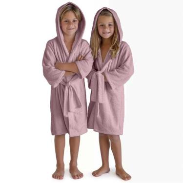 Imagem de Roupão juvenil de microfibra de 05 a 08 anos menino e menina - MORADA 