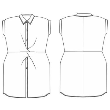 Imagem de Molde vestido manga morcego e nó tamanho PP ao EXG by Maísa Rasche - E