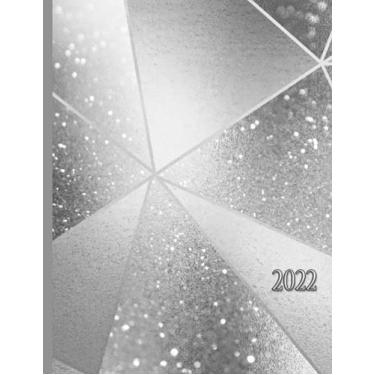 Imagem de Geometric Silver Glitter Effect with Dividing Lines: 2022 Schedule Planner and Organizer/Weekly Calendar