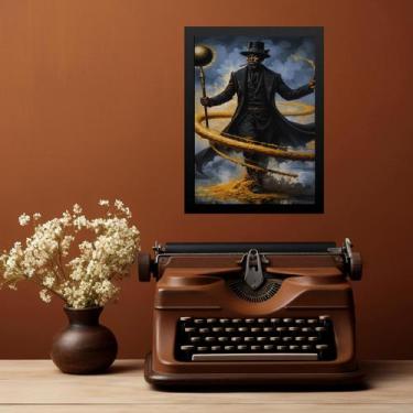 Imagem de Quadro Umbanda Exu Gira Mundo 24x18cm - com vidro - Quadros On-line, M