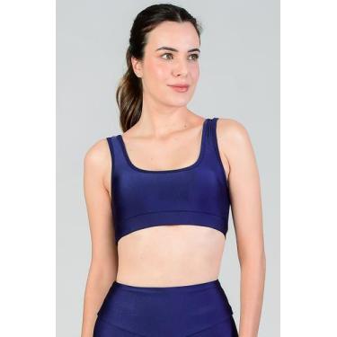 Imagem de Top Feminino Edge Fitae, Azul marinho, M