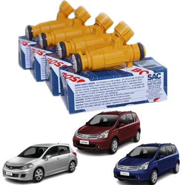 Imagem de 4 Bico Injetores Nissan Grand Livina Tiida 2009 a 2016 Bosch