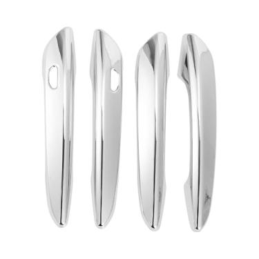 Imagem de Motoforti Acabamento da tampa da maçaneta da porta do carro, tampa do puxador da porta lateral, para Mazda 3 2019-2023, ABS prateado 1 conjunto