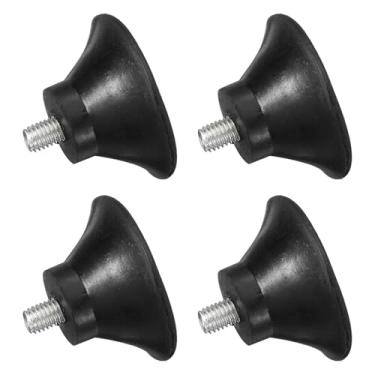 Imagem de uxcell 4 peças de isoladores de vibração cônicos de borracha para amortecedores, pés de borracha de 5 cm x 2,5 cm com parafusos M8 x 10 mm para compressores de ar, motor de garagem, motores a diesel,