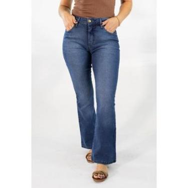 Imagem de Calça Feminina Jeans Escura Flare Petit Elastano Anticorpus-Feminino