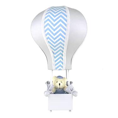 Imagem de Abajur Balãozinho Cintura Urso Chevron Azul