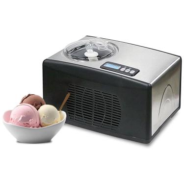 Imagem de Sorveteira Elétrica 1,5 Litros Tigela Aço Inoxidável Função de Iogurte, 110v, WHYNTER ICM 15LS, Prateado