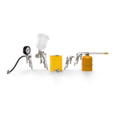 Imagem de Kit De Pintura Tekna Kca5P, 5 Pecas, Pistola De Pintura,Pistola De Limpeza,Pistola De Pulverizar Calibrador,Mangueira 5M