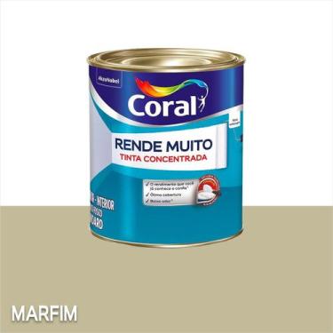Imagem de Tinta Acrílica Coral Rende Muito Standard Fosco 800ml, Marfim